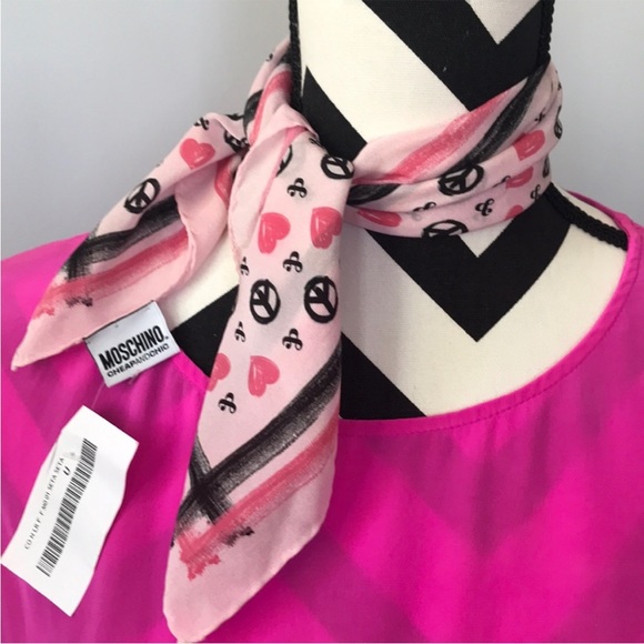 Moschino Accessories - Moschino Cheap and Chic Silk Handkerchief Scarf